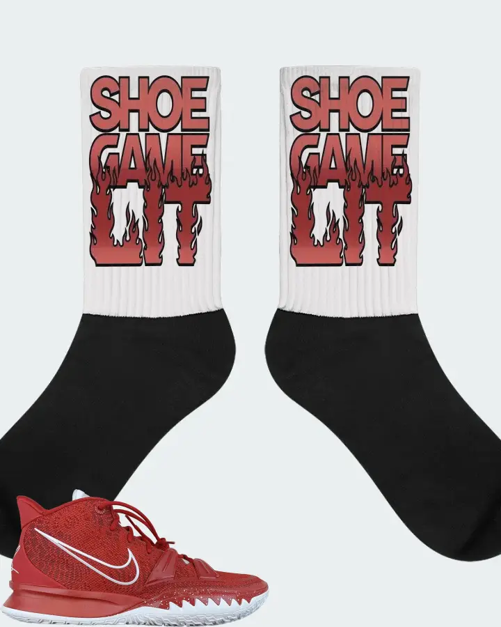 Nike Kyrie 7 TB Sneaker Matching White Socks - Shoe Game Lit Refreshed