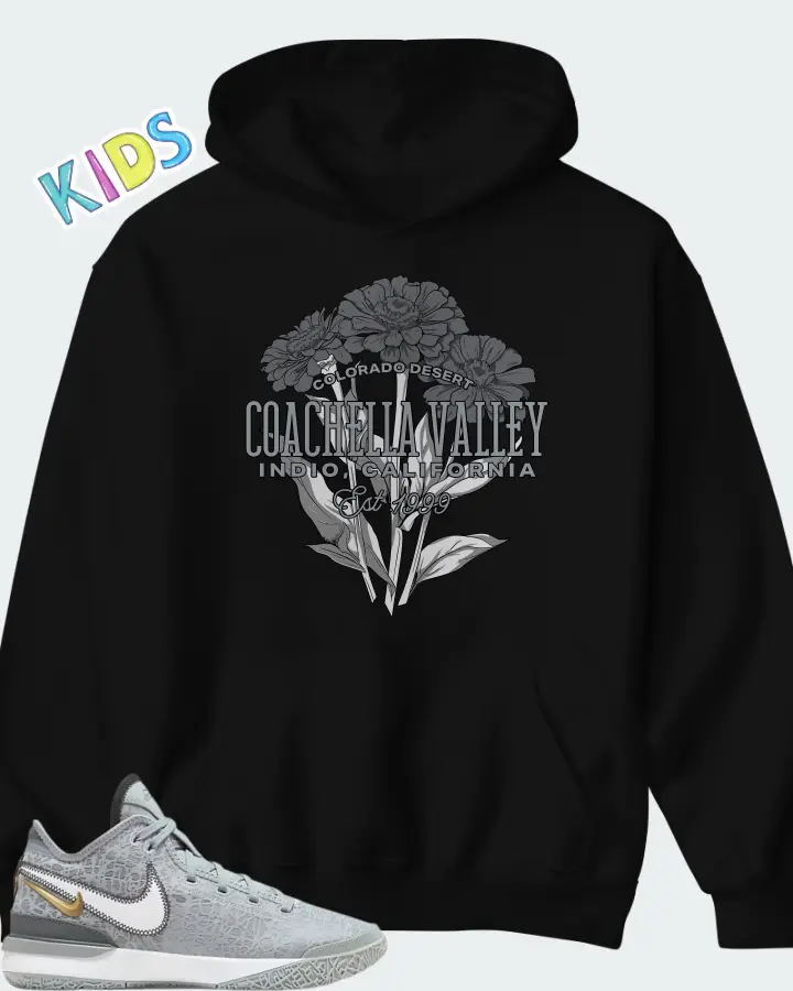 Nike Zoom LeBron NXXT Gen Wolf Grey Metallic Gold Matching Kid's Hoodie