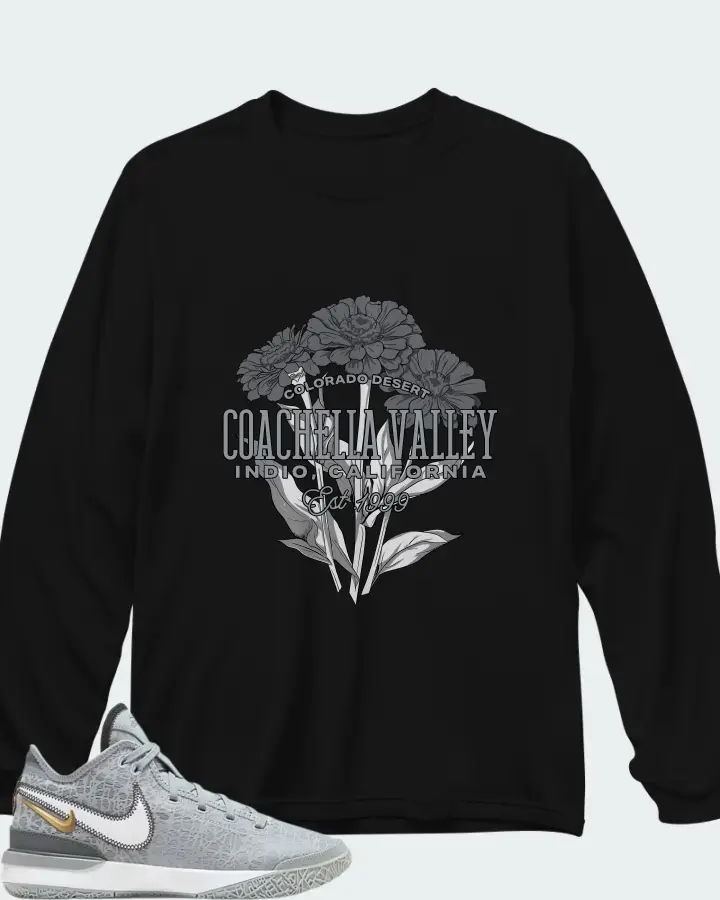 Nike Zoom LeBron NXXT Gen Wolf Grey Metallic Gold Matching Long Sleeve T-Shirt