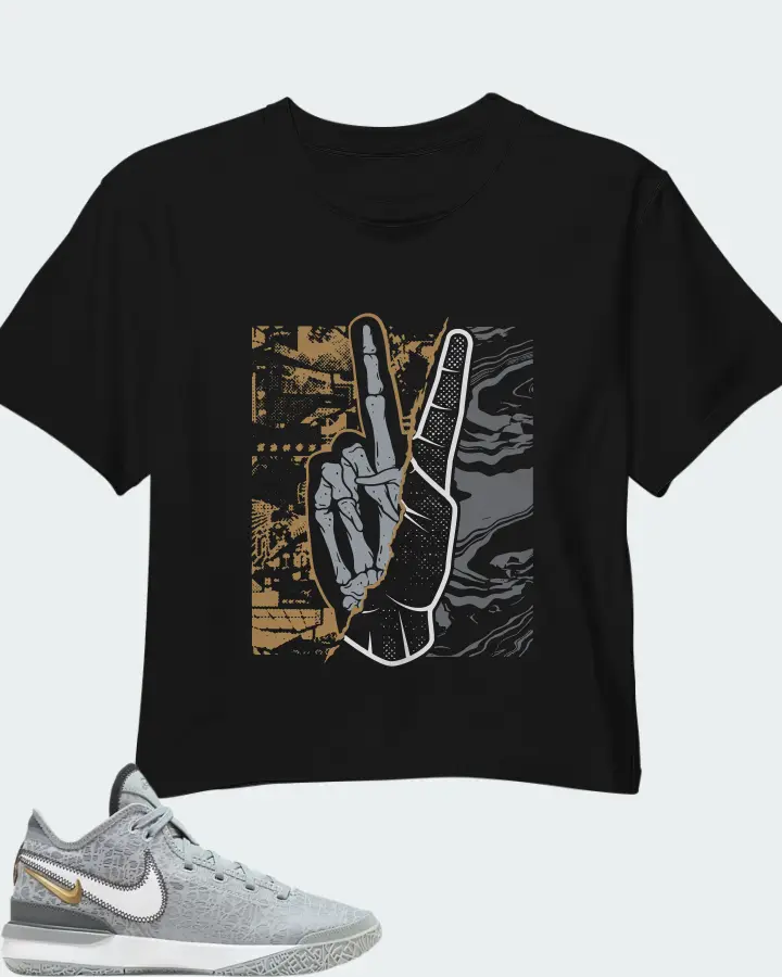 Nike Zoom LeBron NXXT Gen Wolf Grey Metallic Gold Matching Crop Top