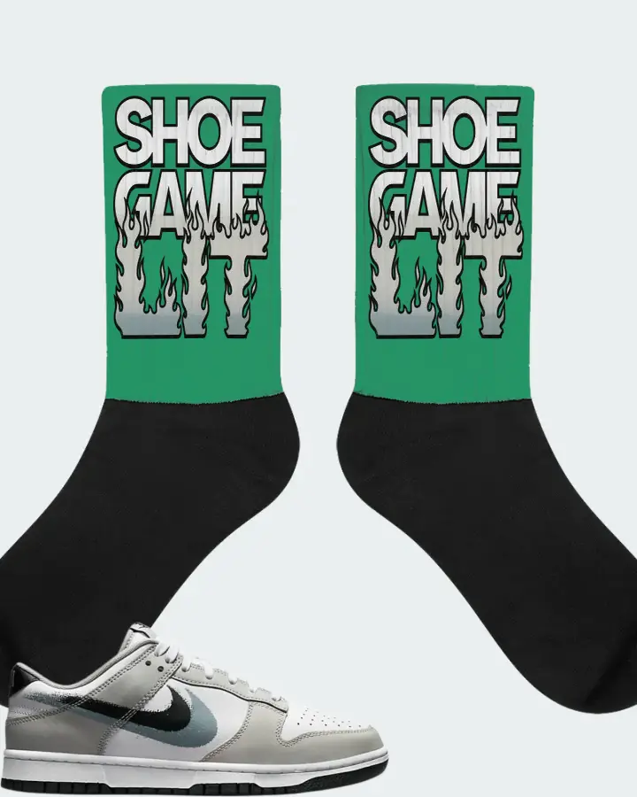 Nike Dunk Low Sneaker Matching Kelly Green Socks - Shoe Game Lit Refreshed