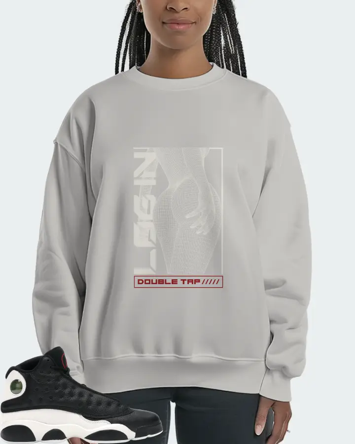 Jordan 13 Retro Sneaker Matching Grey Sweatshirt (LOGIN) - View 3