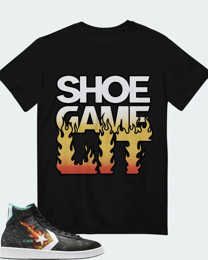Converse Pro Leather NBA Jam Sneaker Matching Black T-Shirt - Shoe Game Lit Refreshed
