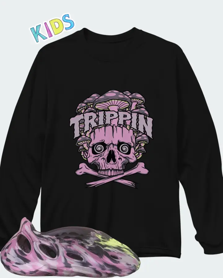 Adidas Yeezy Foam RNR MX Carbon Matching Kid's Long Sleeve T-Shirt
