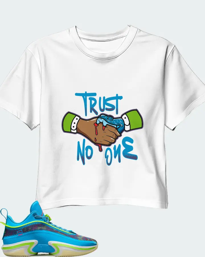 Jordan 36 Low Sneaker Matching White Crop Top - Trust No One