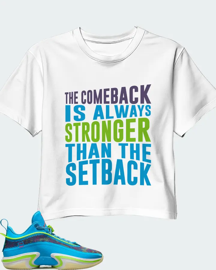 Jordan 36 Low Sneaker Matching White Crop Top - The Comeback