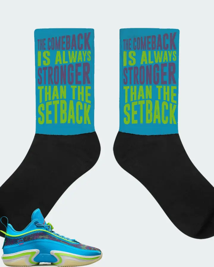 Jordan 36 Low Sneaker Matching Aqua Socks - The Comeback