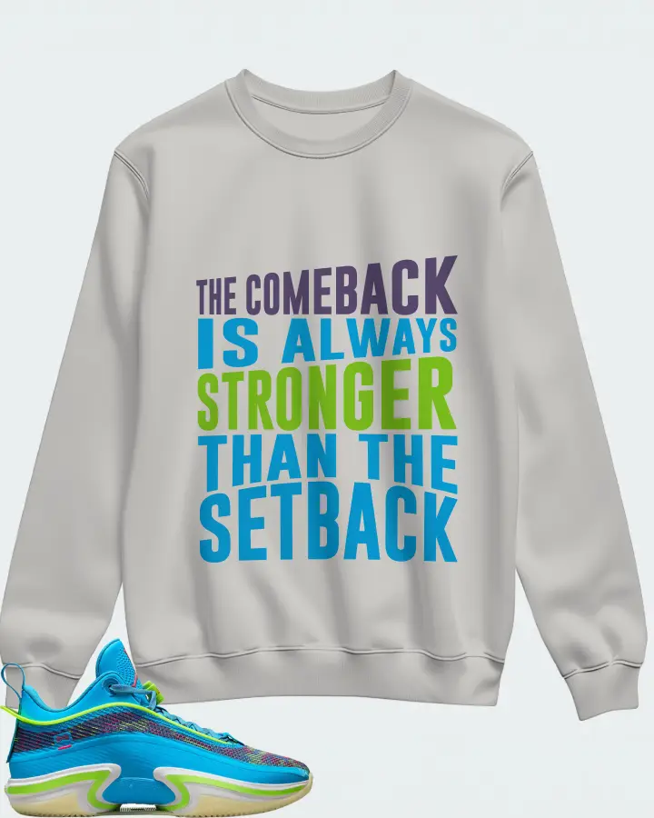 Jordan 36 Low Sneaker Matching Grey Sweatshirt - The Comeback