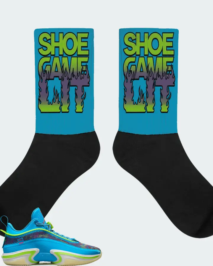 Jordan 36 Low Sneaker Matching Aqua Socks - Shoe Game Lit Refreshed