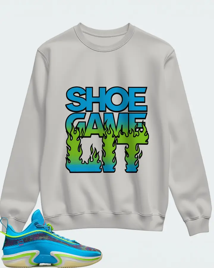 Jordan 36 Low Sneaker Matching Grey Sweatshirt - Shoe Game Lit Refreshed
