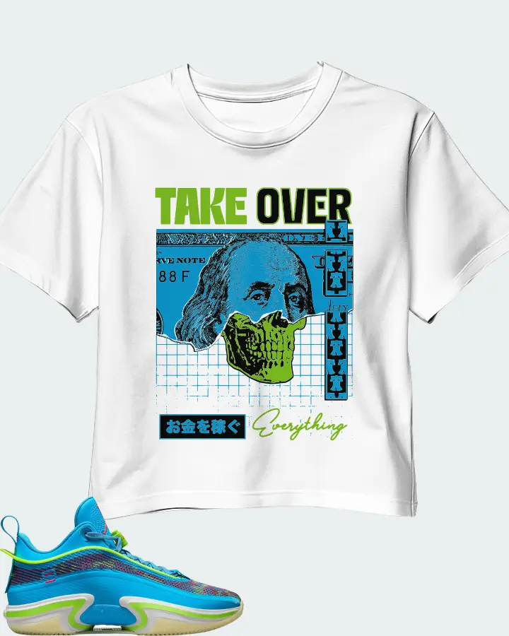 Jordan 36 Low Sneaker Matching White Crop Top - Take Over