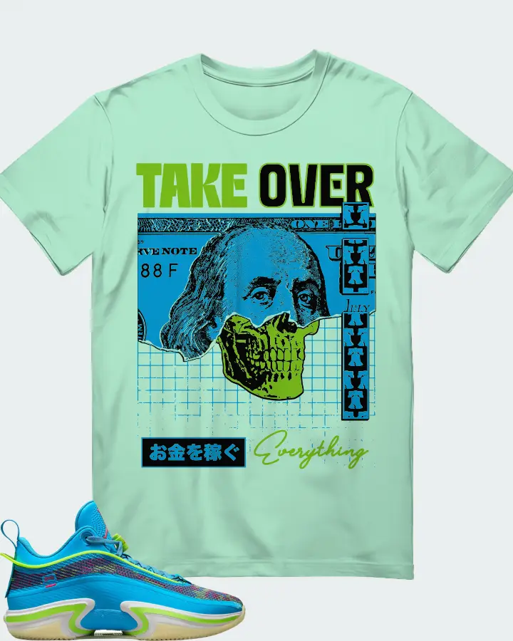 Jordan 36 Low Sneaker Matching Mint T-Shirt - Take Over