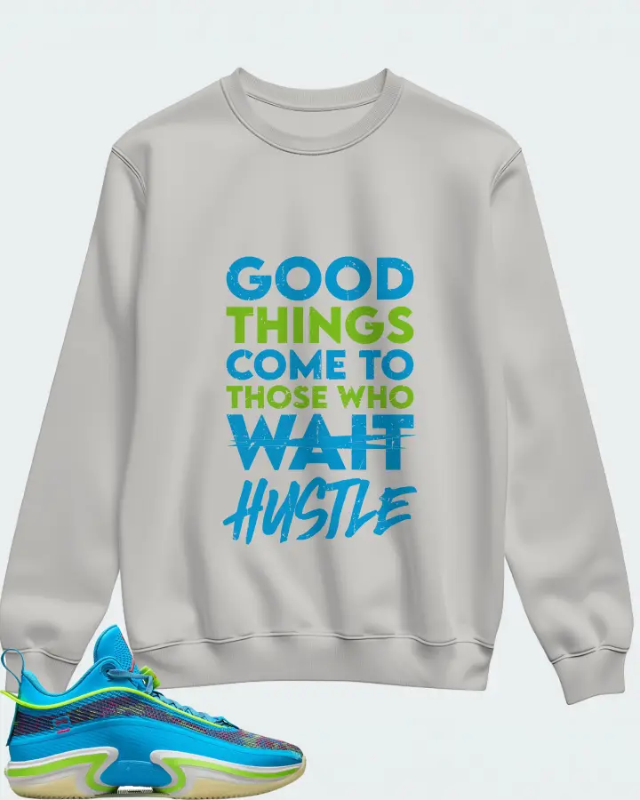 Jordan 36 Low Sneaker Matching Grey Sweatshirt - Good Things Come