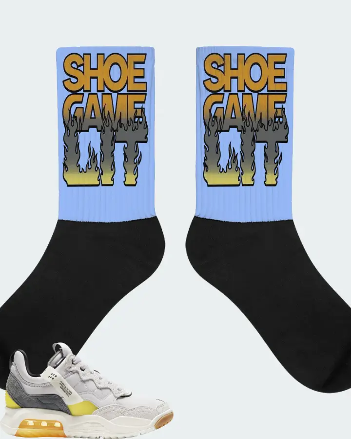 Jordan MA2 Sneaker Matching Carolina Blue Socks - Shoe Game Lit Refreshed