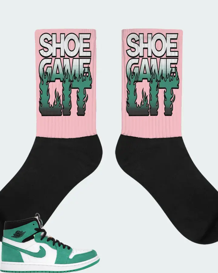 Jordan 1 High Zoom Air CMFT Sneaker Matching Pink Socks - Shoe Game Lit Refreshed