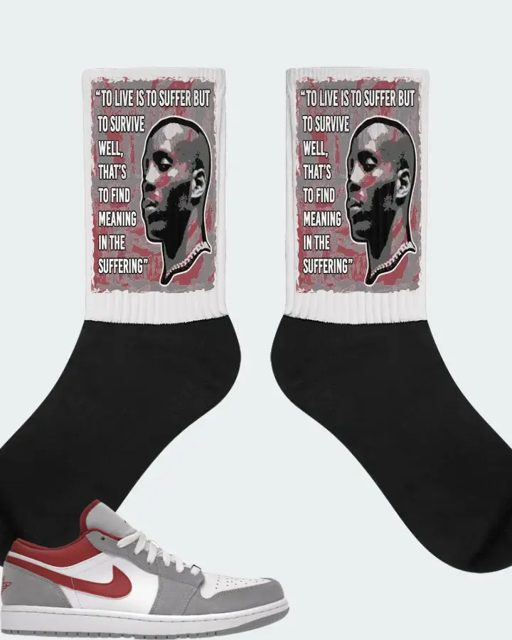 Jordan 1 Low SE Sneaker Matching White Socks - DMX Suffer Quote