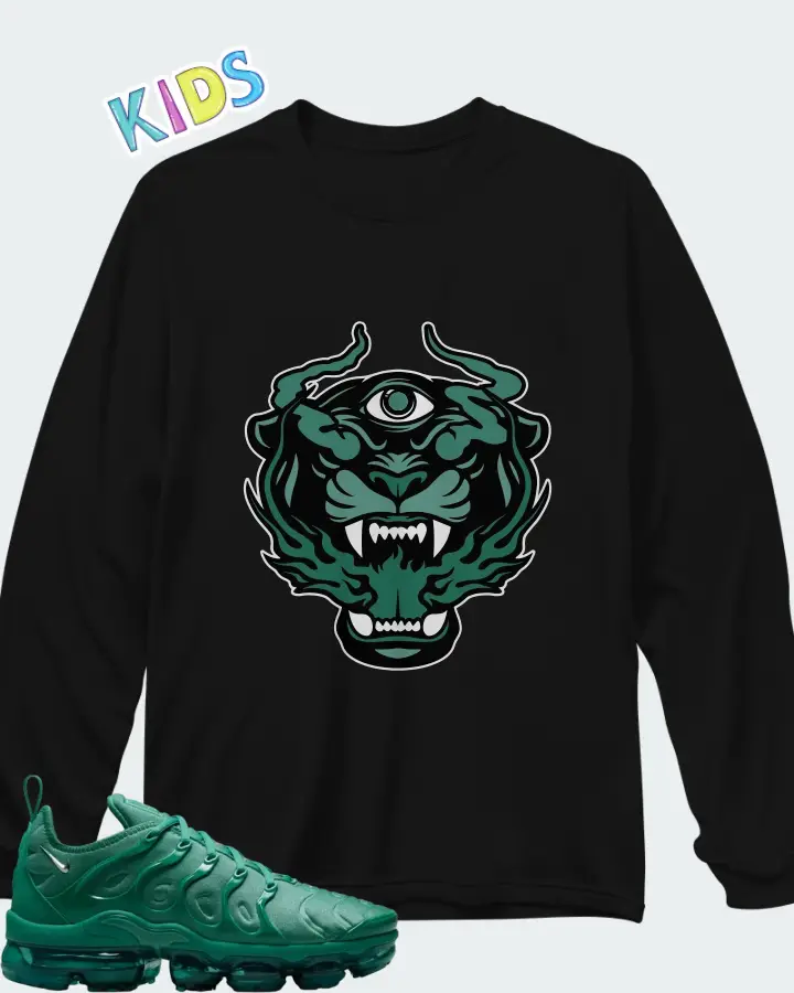 Nike Air VaporMax Plus  Emerald  Matching Kid's Long Sleeve T-Shirt