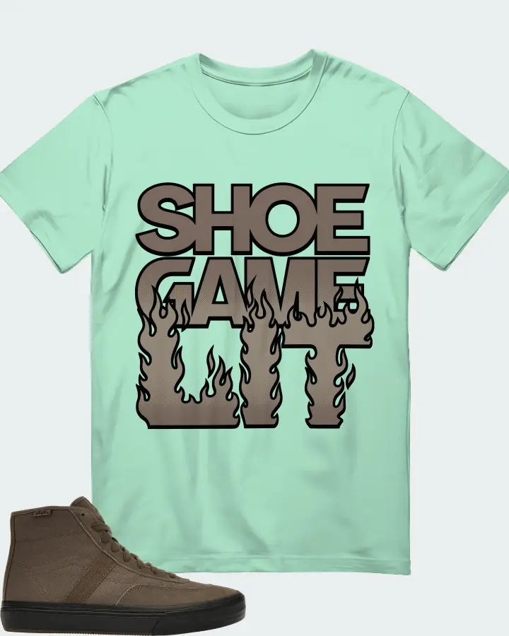 Vans Crockett High Sneaker Matching Mint T-Shirt - Shoe Game Lit Refreshed
