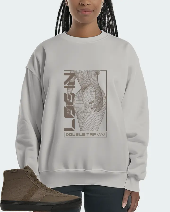 Vans Crockett High Sneaker Matching Grey Sweatshirt (LOGIN) - View 3