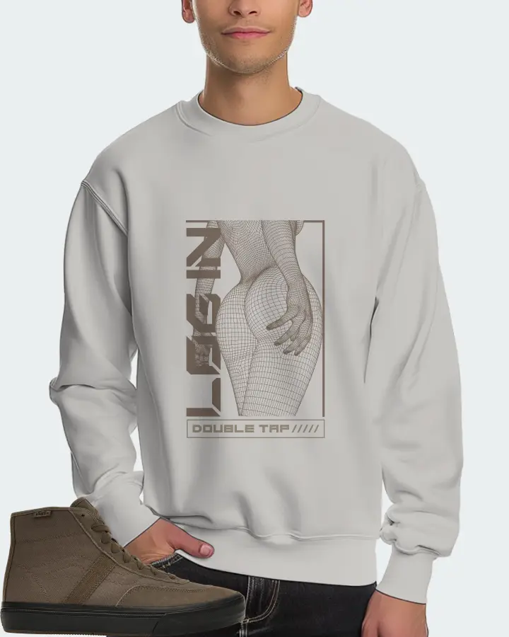 Vans Crockett High Sneaker Matching Grey Sweatshirt (LOGIN) - View 4