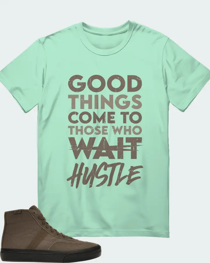 Vans Crockett High Sneaker Matching Mint T-Shirt - Good Things Come