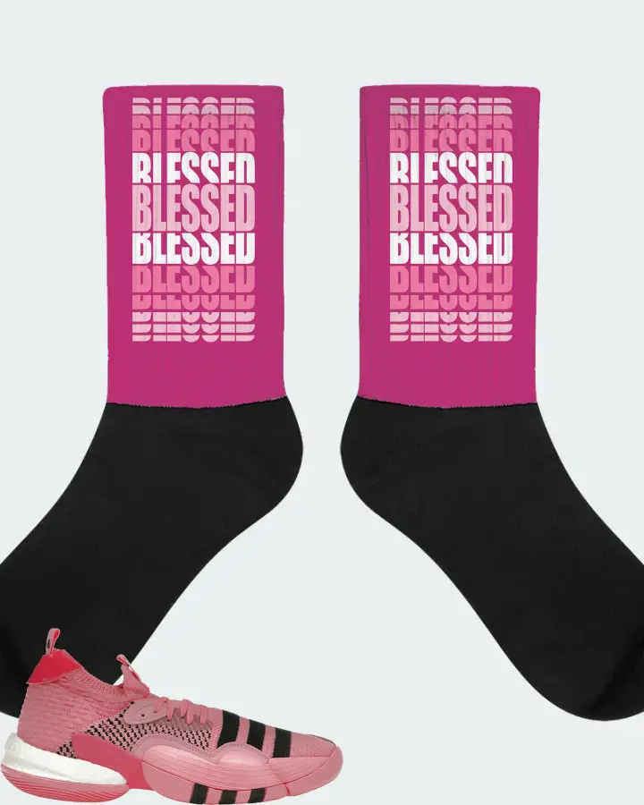 adidas Trae Young 2.0 Sneaker Matching Berry Socks - BLESSED Many Times