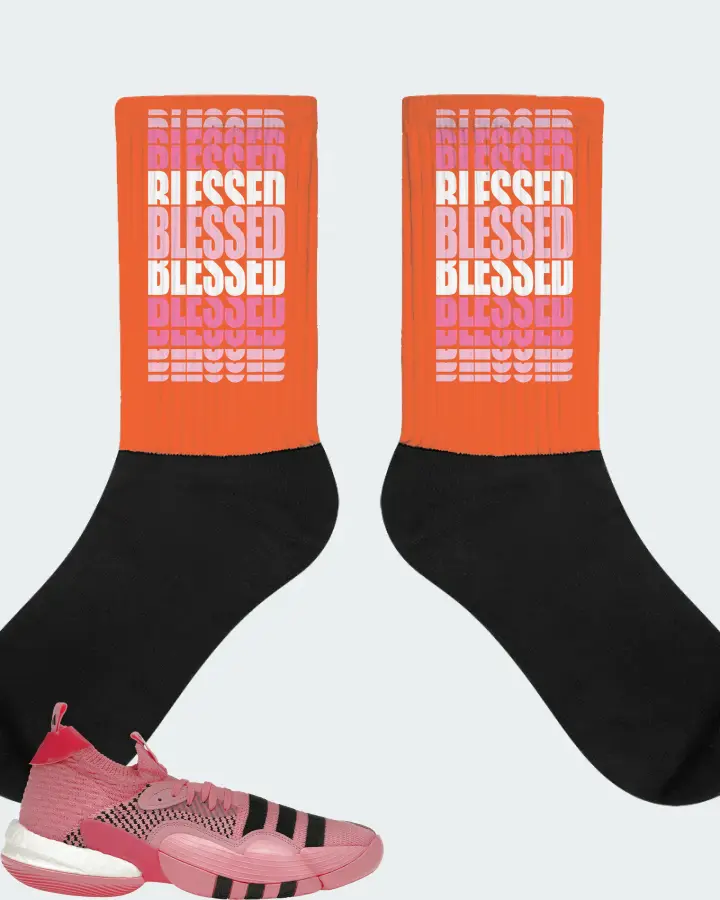 adidas Trae Young 2.0 Sneaker Matching Orange Socks - BLESSED Many Times