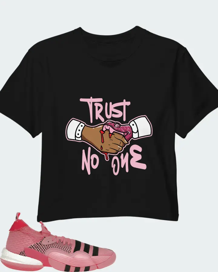 adidas Trae Young 2.0 Sneaker Matching Black Crop Top - Trust No One