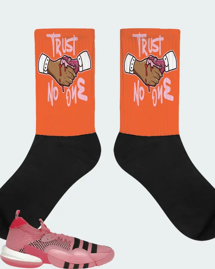adidas Trae Young 2.0 Sneaker Matching Orange Socks - Trust No One