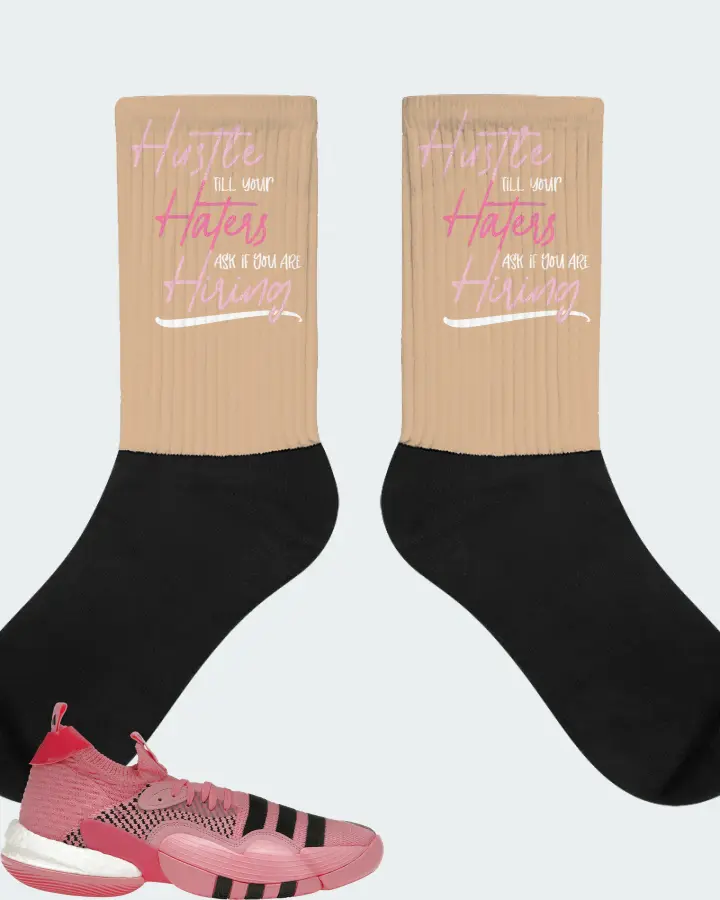 adidas Trae Young 2.0 Sneaker Matching Cream Socks - HUSTLE TILL YOUR HATERS ASK
