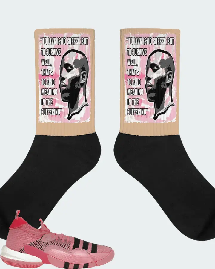 adidas Trae Young 2.0 Sneaker Matching Cream Socks - DMX Suffer Quote