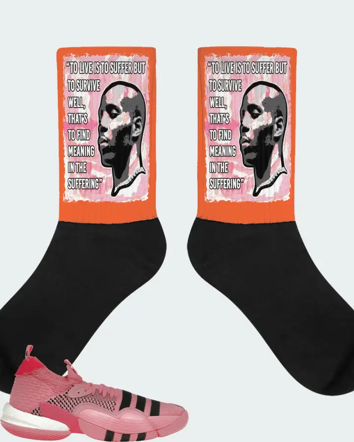 adidas Trae Young 2.0 Sneaker Matching Orange Socks - DMX Suffer Quote