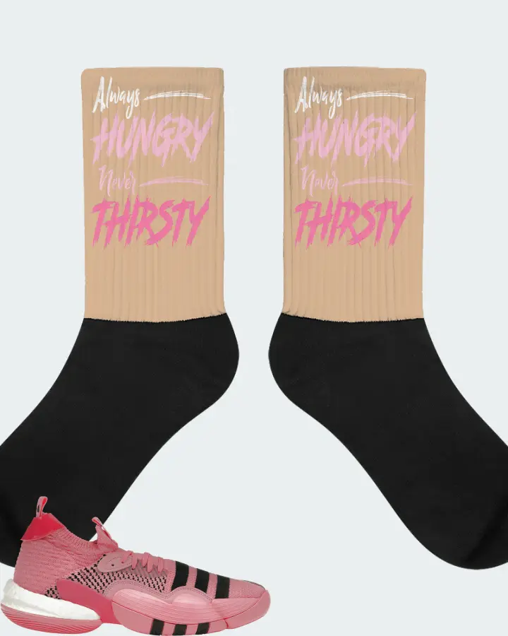adidas Trae Young 2.0 Sneaker Matching Cream Socks - Always HUNGRY Never THIRSTY