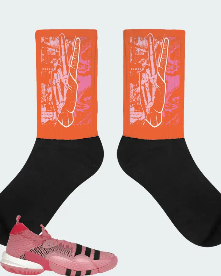 adidas Trae Young 2.0 Sneaker Matching Orange Socks - Peace of mind
