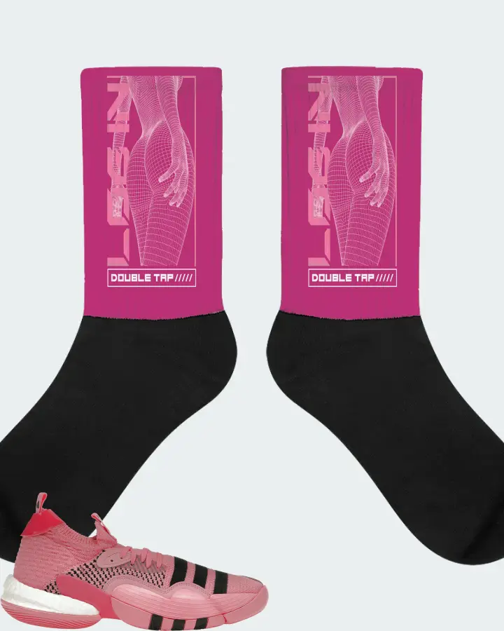 adidas Trae Young 2.0 Sneaker Matching Berry Socks (LOGIN) - View 1