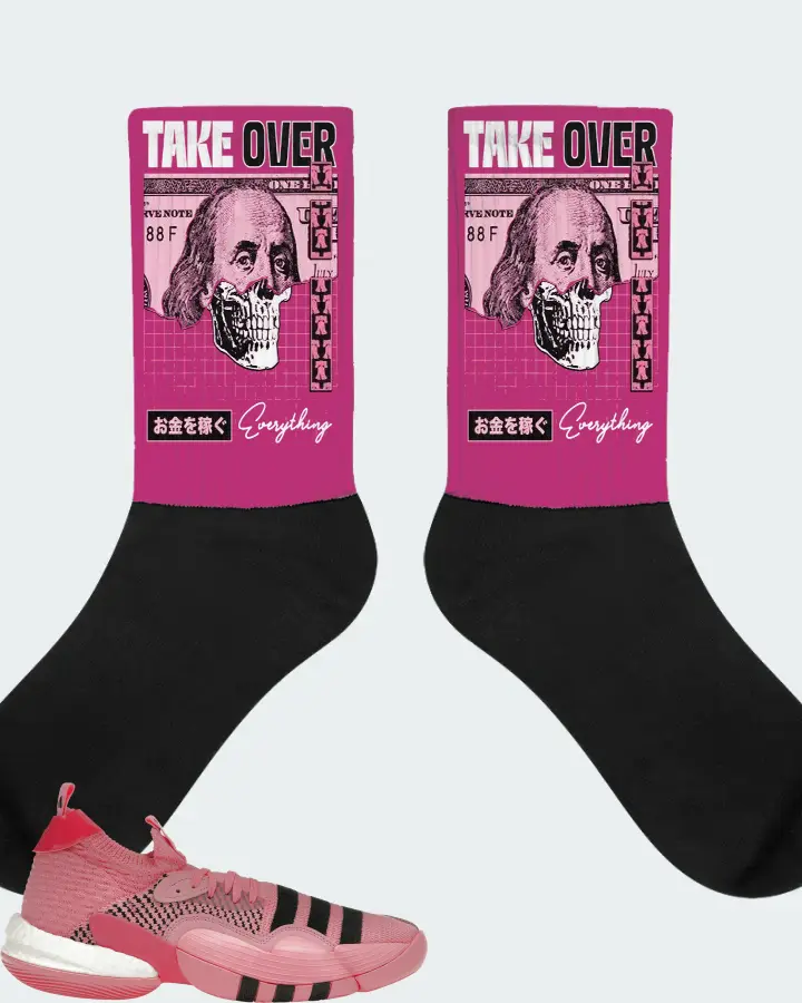 adidas Trae Young 2.0 Sneaker Matching Berry Socks - Take Over