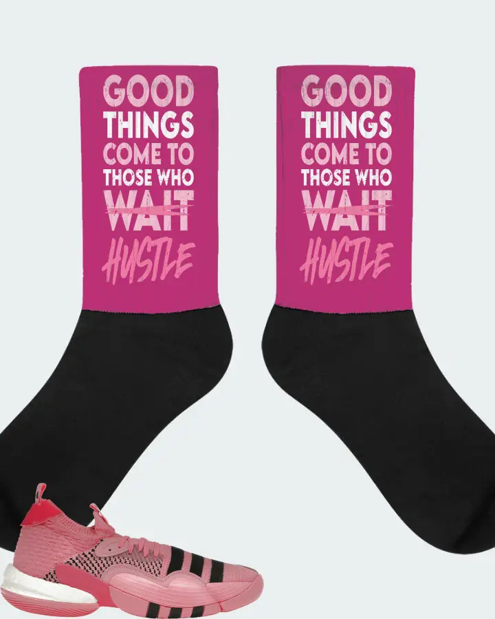 adidas Trae Young 2.0 Sneaker Matching Berry Socks - Good Things Come