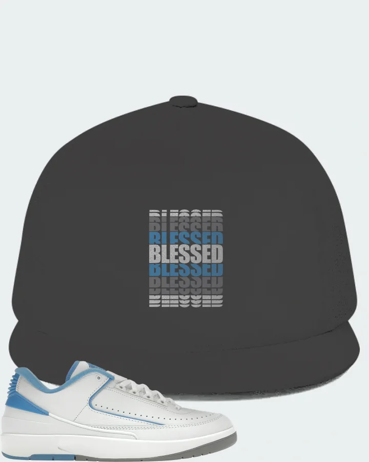 Jordan 2 Retro Low Sneaker Matching Dark Grey Hat - BLESSED Many Times