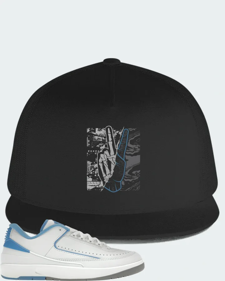 Jordan 2 Retro Low Sneaker Matching Black Hat - Peace of mind