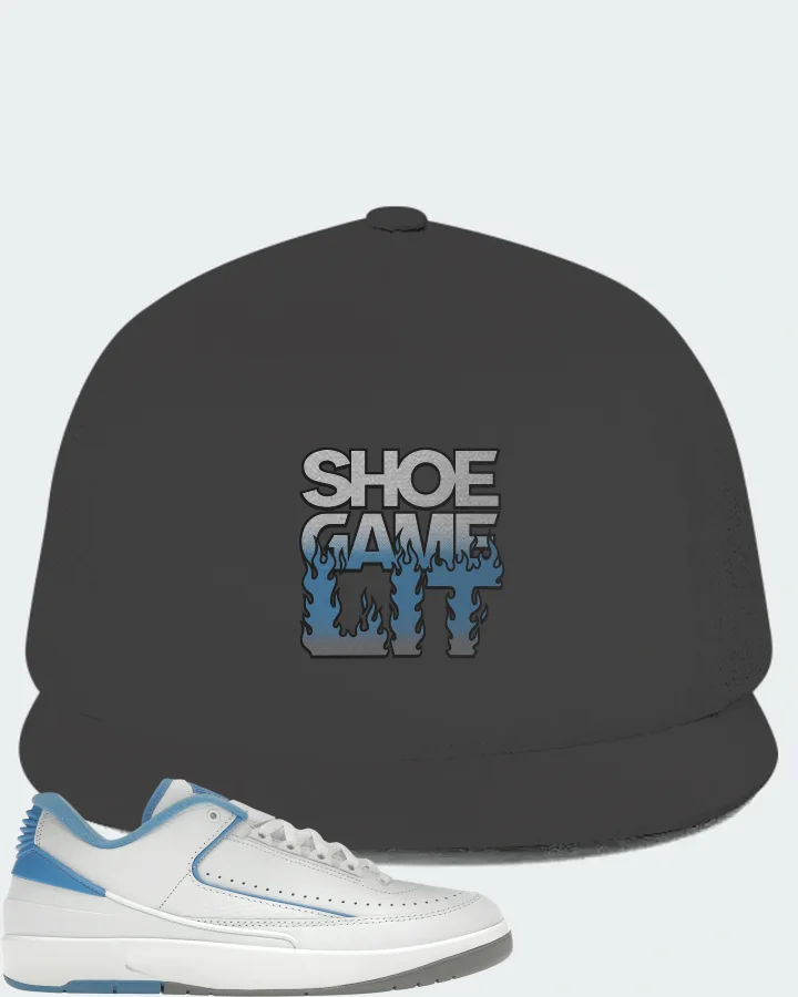 Jordan 2 Retro Low Sneaker Matching Dark Grey Hat - Shoe Game Lit Refreshed