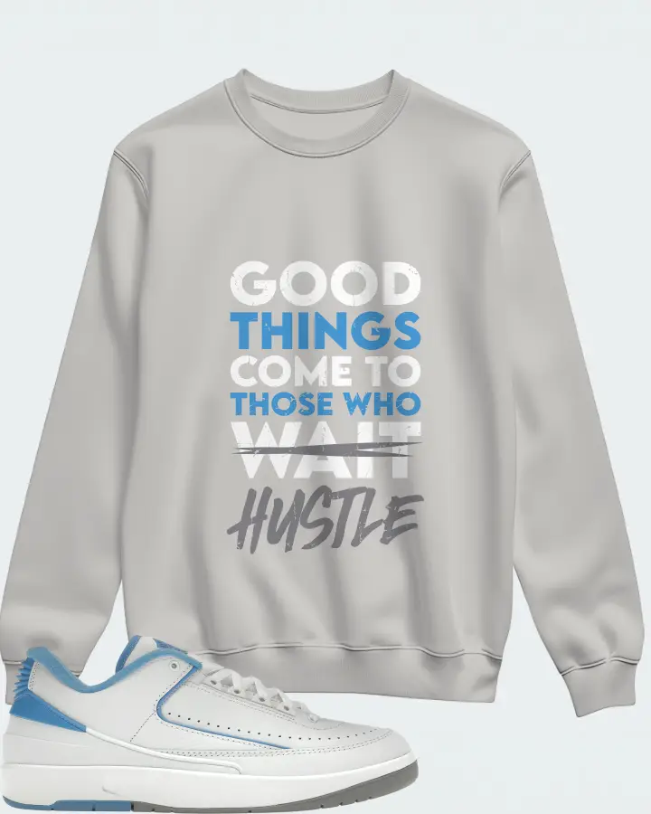 Jordan 2 Retro Low Sneaker Matching Grey Sweatshirt - Good Things Come