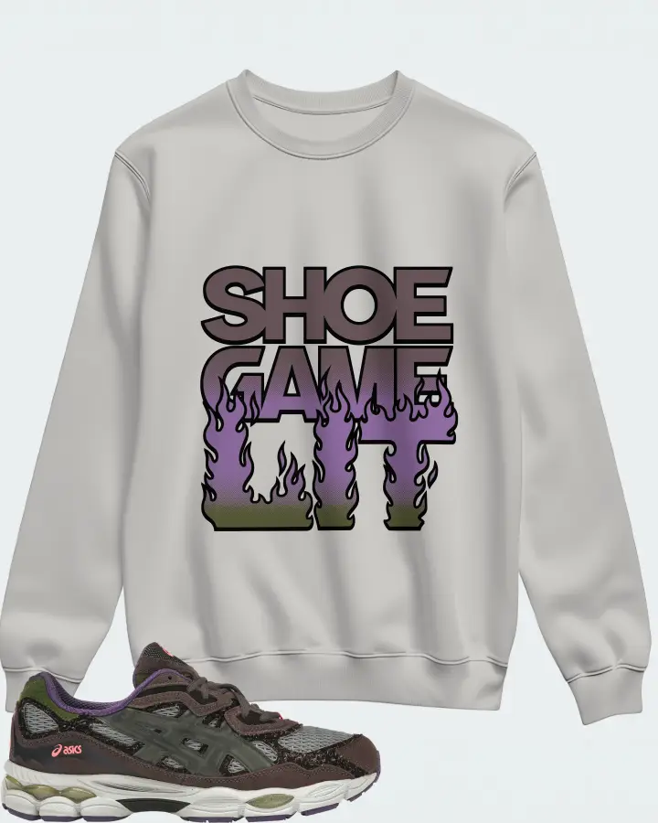 ASICS Gel-NYC Sneaker Matching Grey Sweatshirt - Shoe Game Lit Refreshed