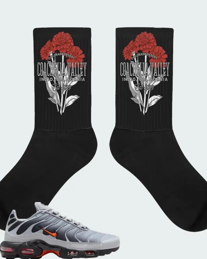 Nike Air Max Plus Wolf Grey Picante Red Matching Socks