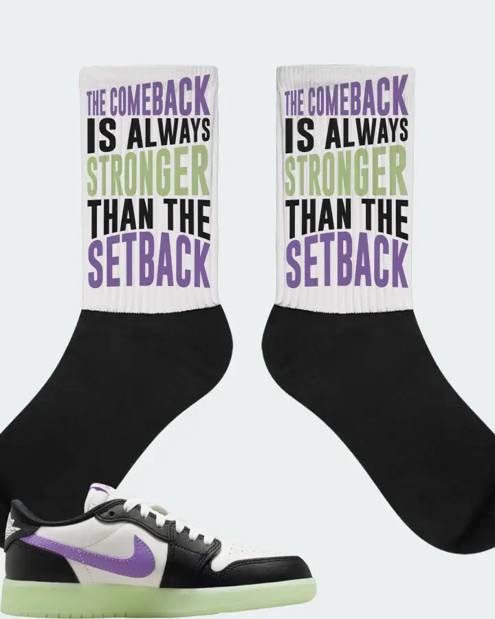 Air Jordan 1 Retro Low OG GS  Black Raspberry  Sneaker Matching White Socks - The Comeback
