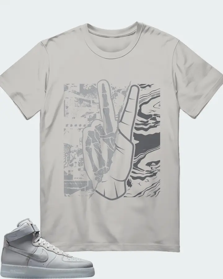Nike Air Force 1 High Wolf Grey Matching T-Shirt