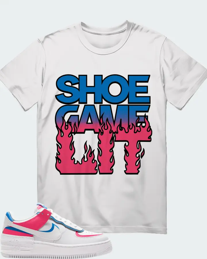Nike Air Force 1 Low Shadow Cotton Candy (Women's) Sneaker Matching White T-Shirt - Shoe Game Lit Refreshed