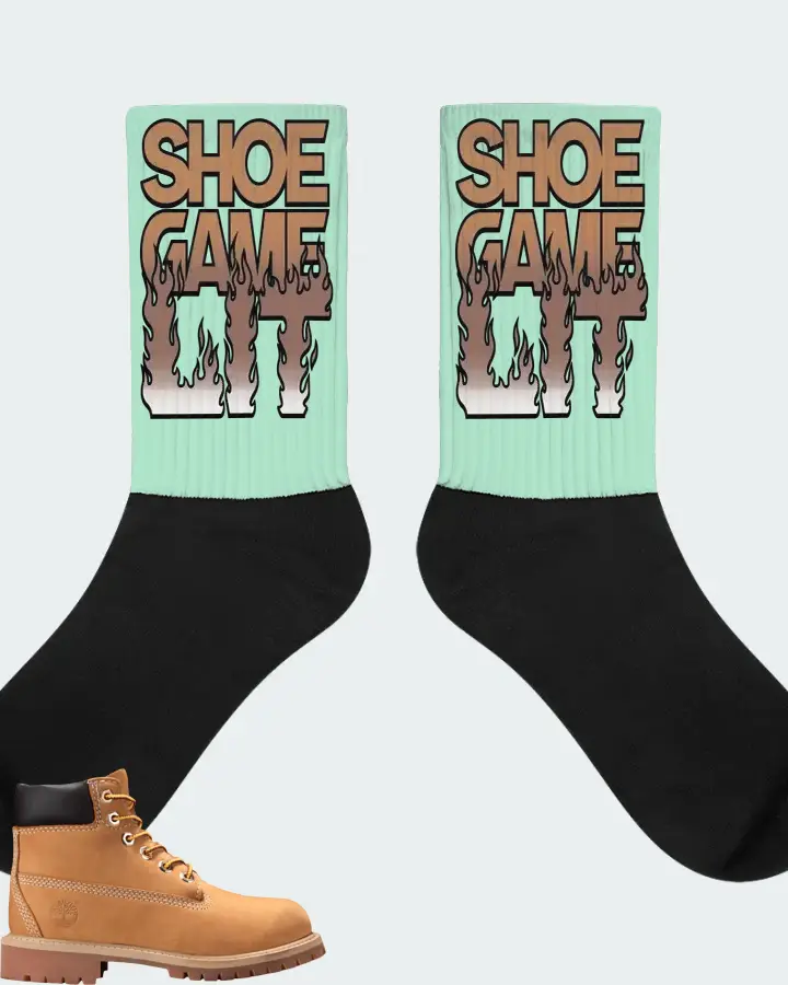 Timberland 6" Premium Boot Sneaker Matching Mint Socks - Shoe Game Lit Refreshed