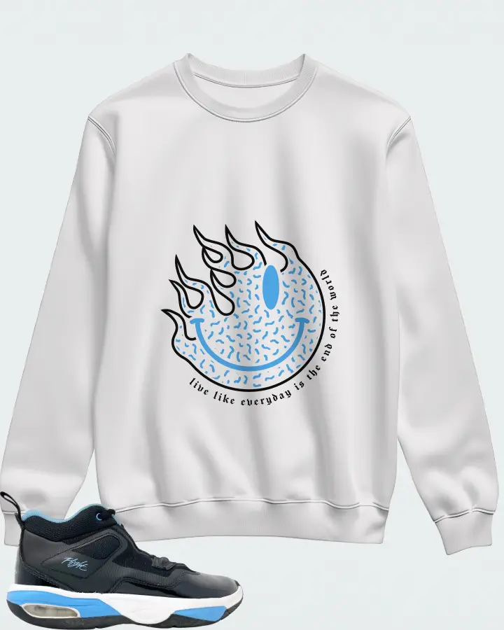 Jordan Stay Loyal 3 Black University Blue Matching Sweatshirt