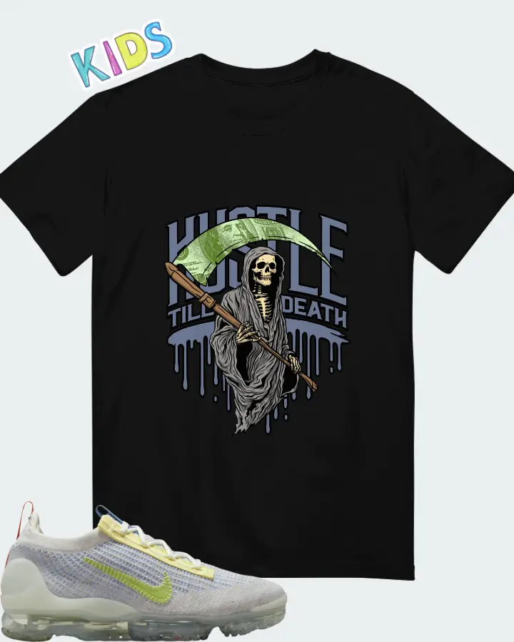 Nike Air VaporMax 2021 University Blue Team Orange Vivid Green Matching Kid's T-Shirt