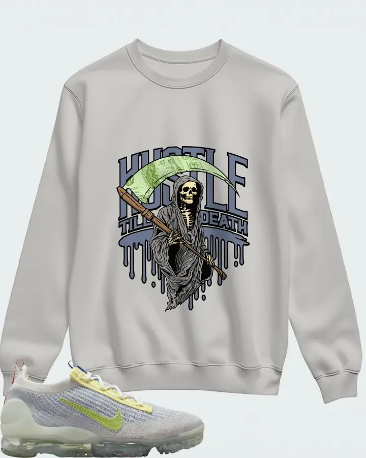 Nike Air VaporMax 2021 University Blue Team Orange Vivid Green Matching Sweatshirt